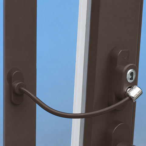 Блокатор тросовий дитячий захист Penkid Cable Lock 20 см універсальний коричневий D.0023.0208 фото